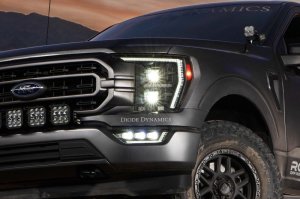 Ford F-150 Fog Lights - Diode Dynamics - Elite Series with Triple LED projectors - Selectable-color (White and Amber) - `21-`23